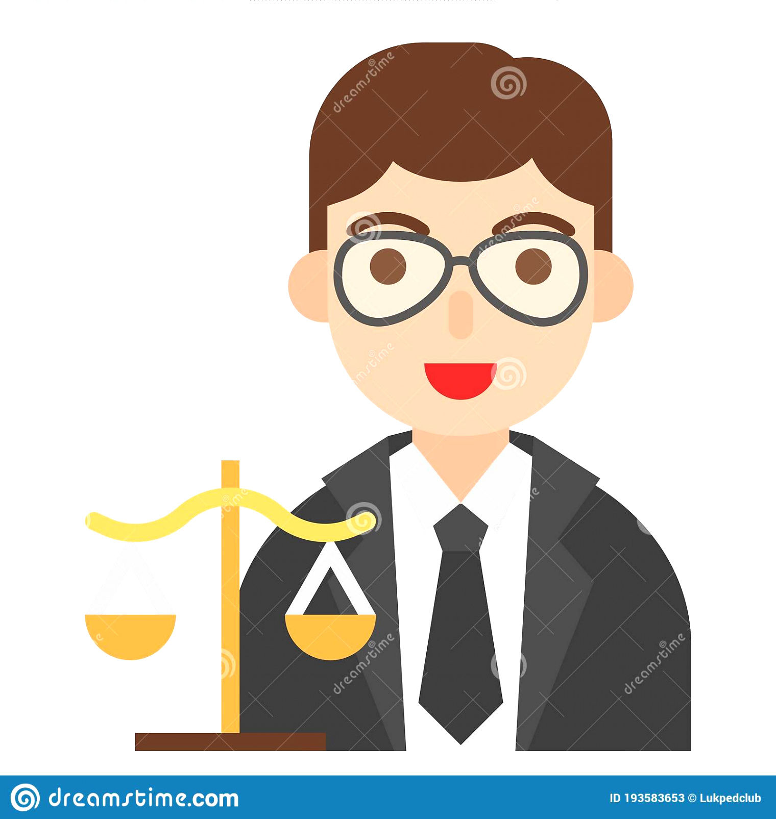 lawyer icon profession job vector illustration image
