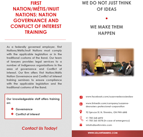 conflict of interest metis nation president and council training