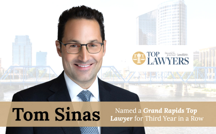 tom sinas earns top rated grand rapids personal injury attorney third year in a row